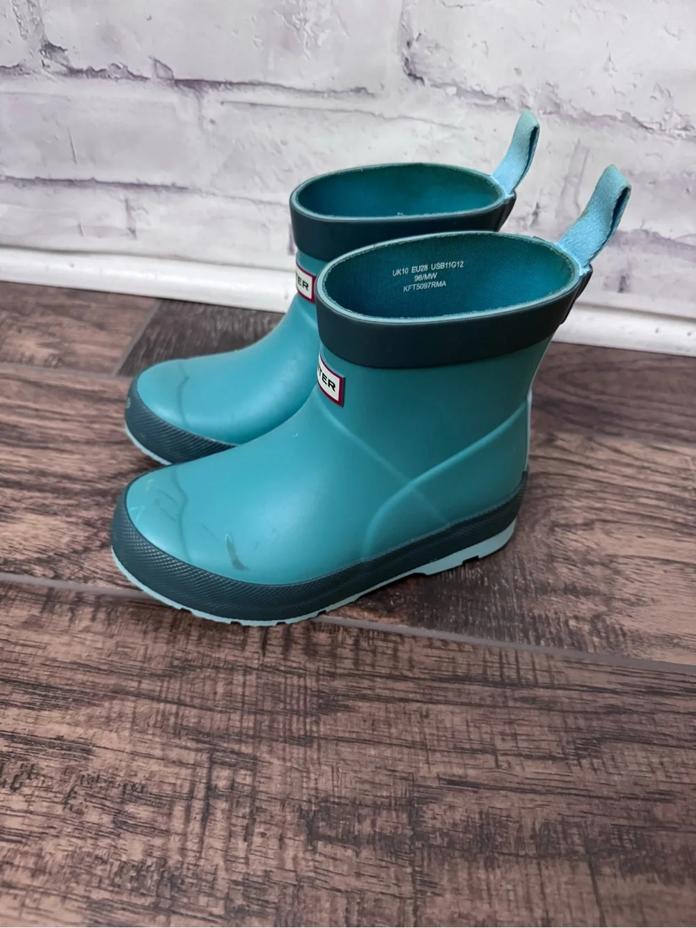 Hunter‎ Play Kids Rain Boot Sea Green UK Size 10 USA Size 11C Shoe